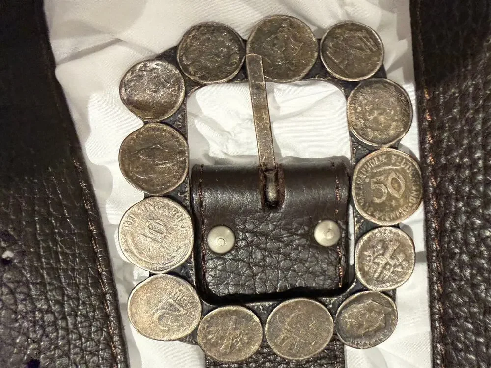 Vintage Coin Belt Norway L XL